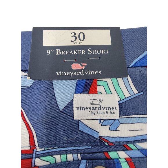 Vineyard‎ Vines Chino Dress Golf Shorts Sailboat Pattern Size 30 - Picture 5 of 7